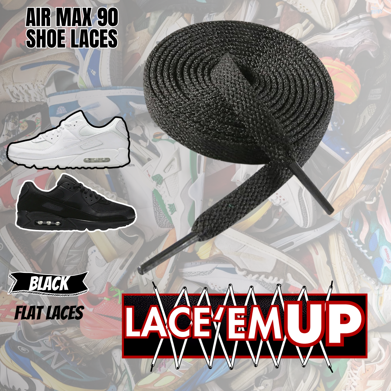 AIR MAX 90 Shoe Laces Replacement-Premium Laces for Air Max 90 SHOE LACES