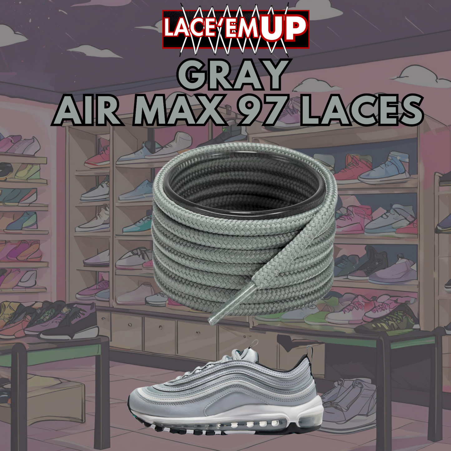 Air Max 97 Shoe Laces  Premium Replacement Rope Round Shoe Laces