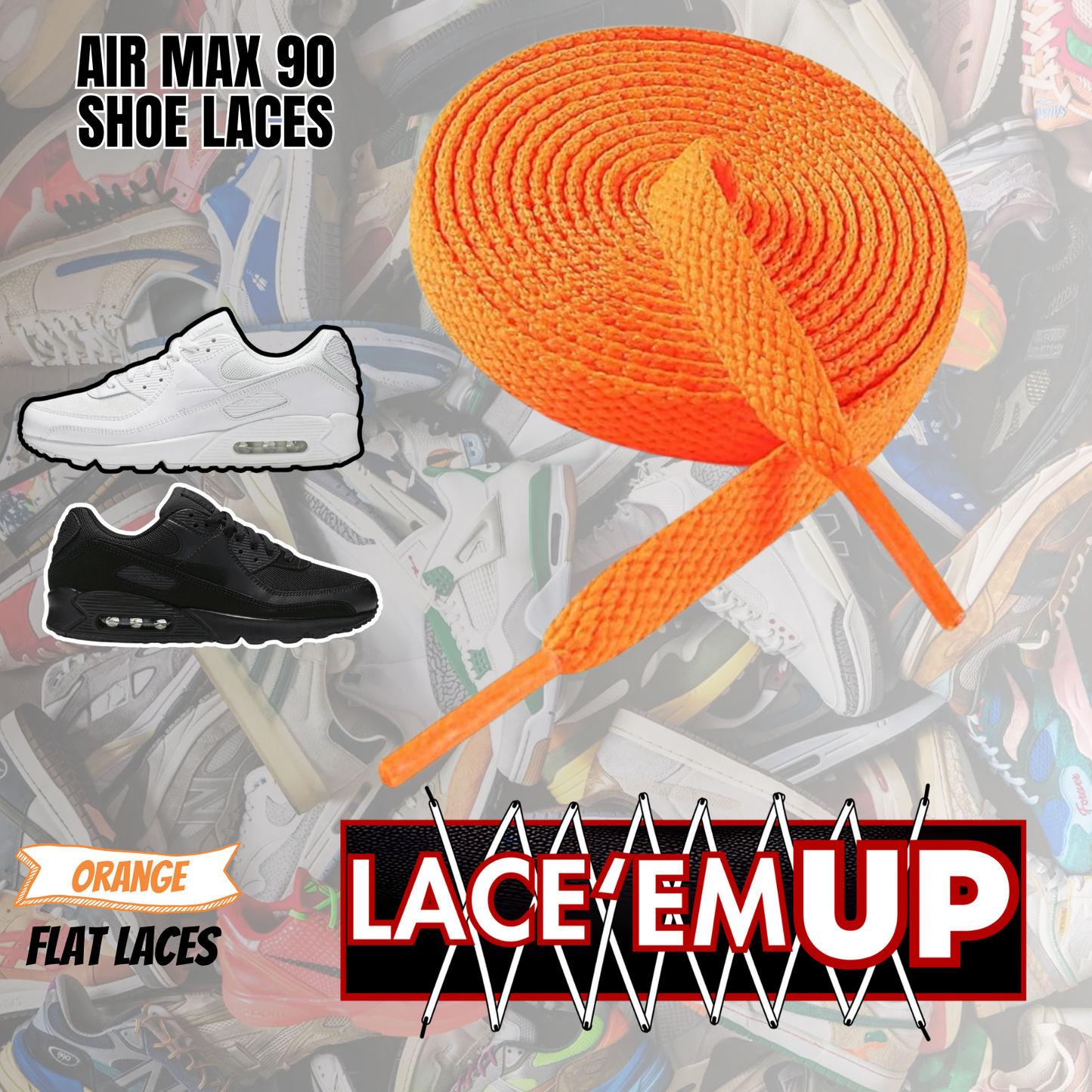 AIR MAX 90 Shoe Laces Replacement-Premium Laces for Air Max 90 SHOE LACES