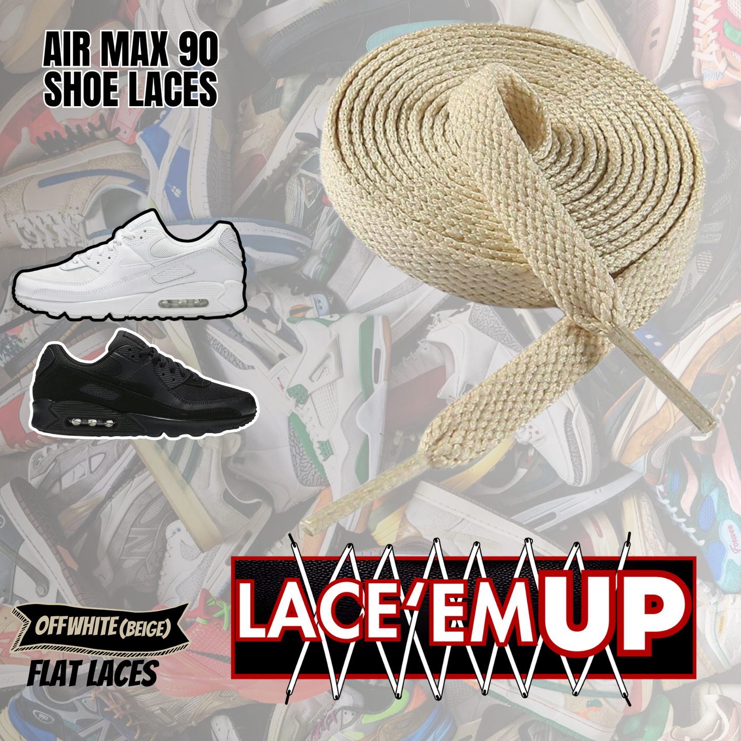 AIR MAX 90 Shoe Laces Replacement-Premium Laces for Air Max 90 SHOE LACES