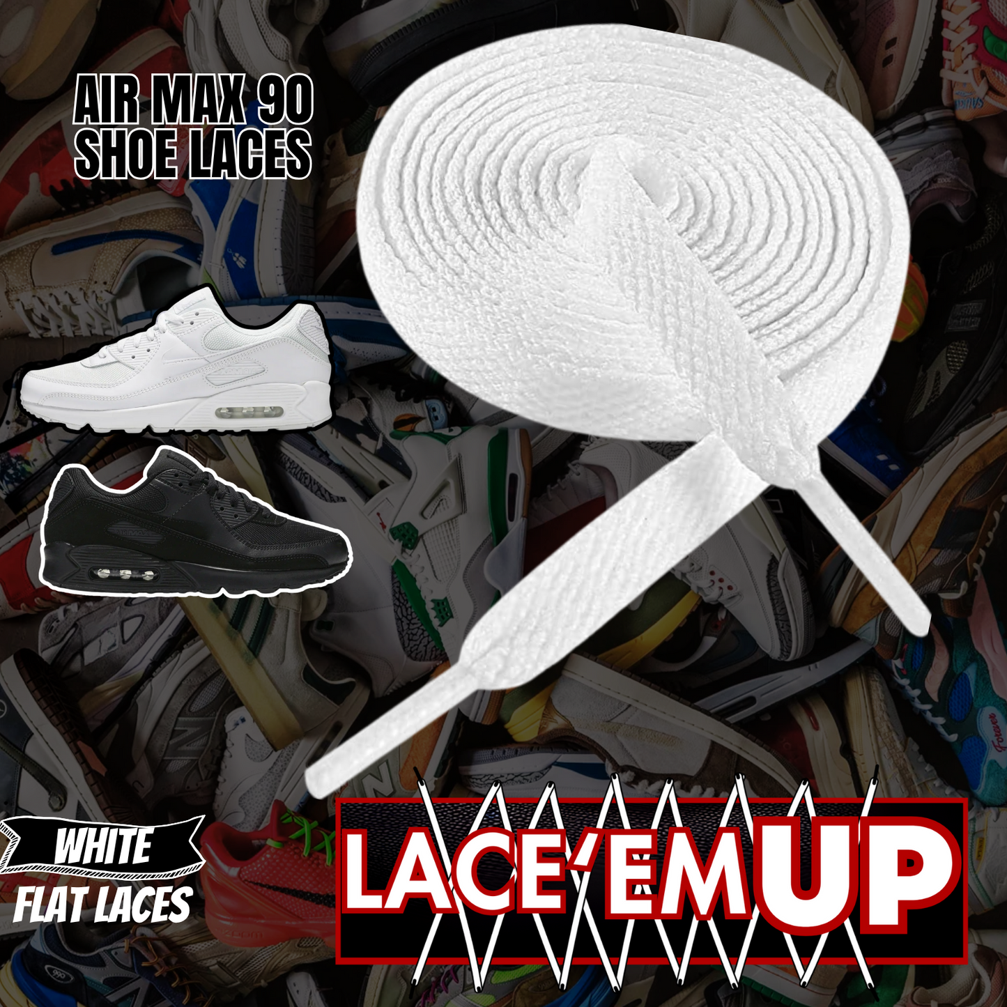 AIR MAX 90 Shoe Laces Replacement-Premium Laces for Air Max 90 SHOE LACES
