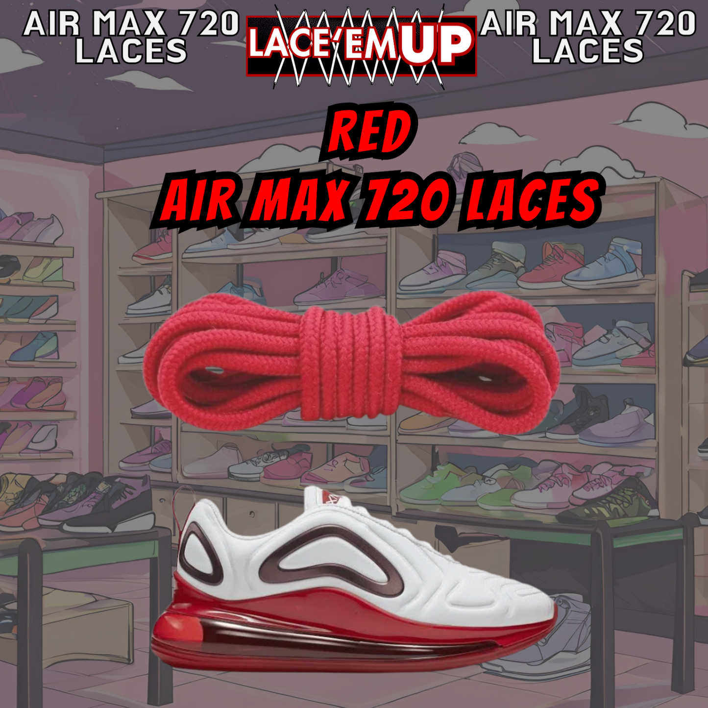 Air Max 720 Shoe Laces  Premium Replacement Rope Round Shoe Laces