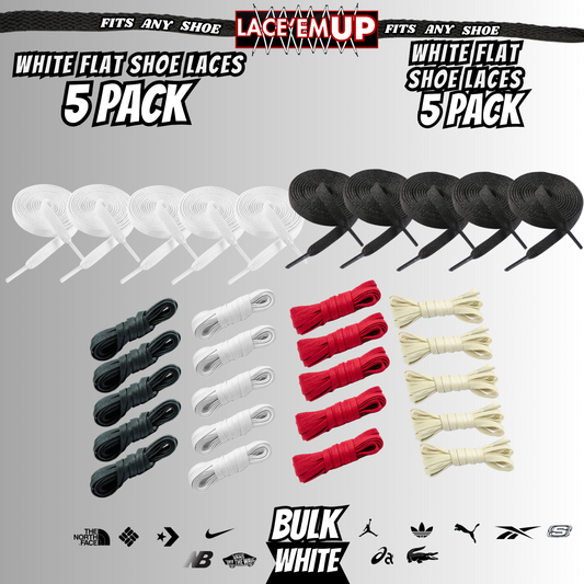 Premium Flat Shoe Laces Replacement for air Jordan 1 2 3 Air Force dunk, BULK 5
