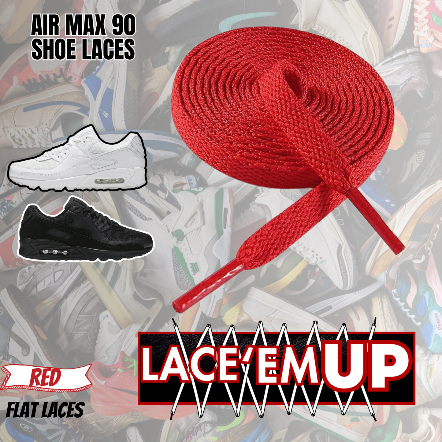 AIR MAX 90 Shoe Laces Replacement-Premium Laces for Air Max 90 SHOE LACES