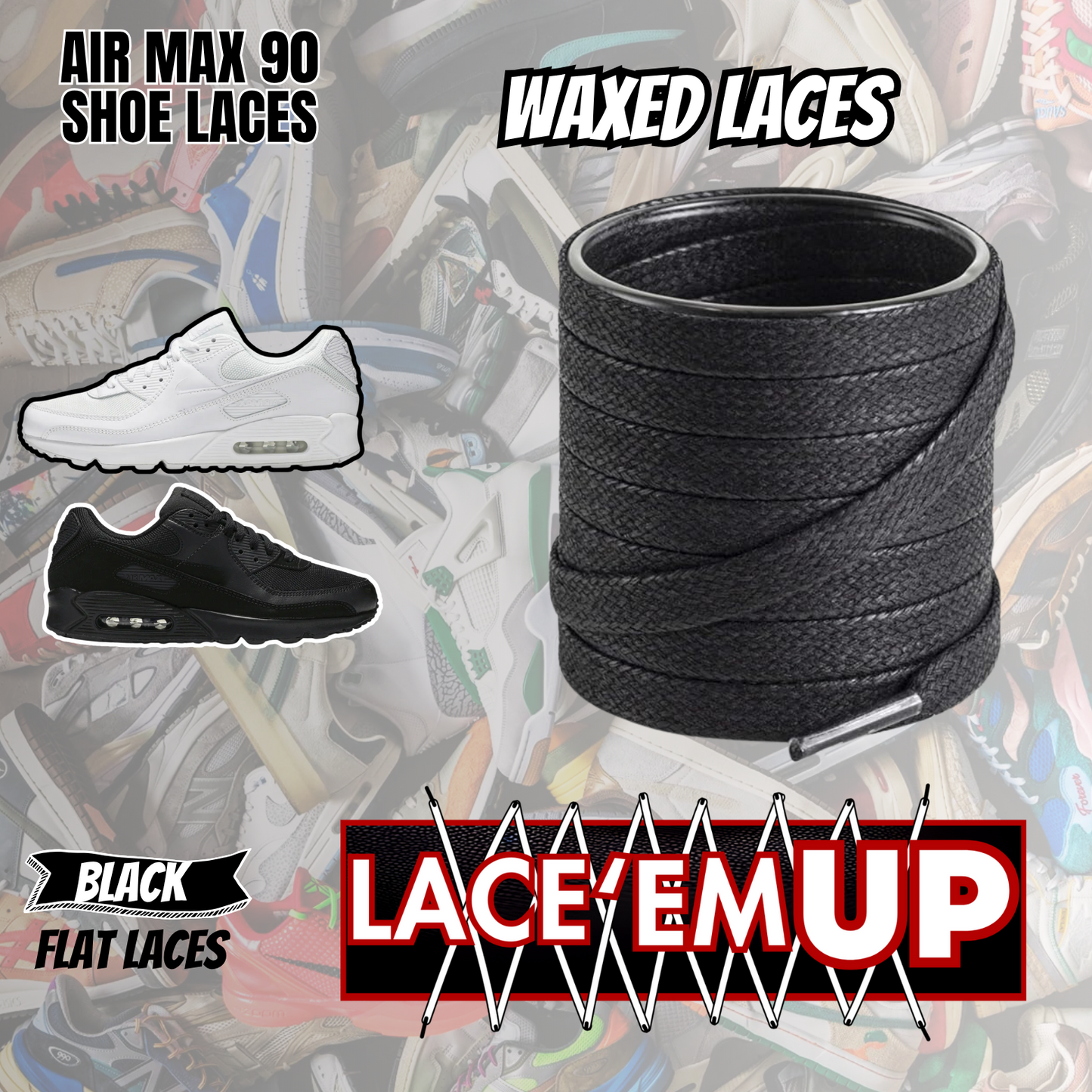AIR MAX 90 Shoe Laces Replacement-Premium Laces for Air Max 90 SHOE LACES