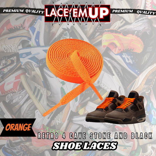 Retro 4 Cave Stone Shoe Laces Spotted Splatter Cement replacement