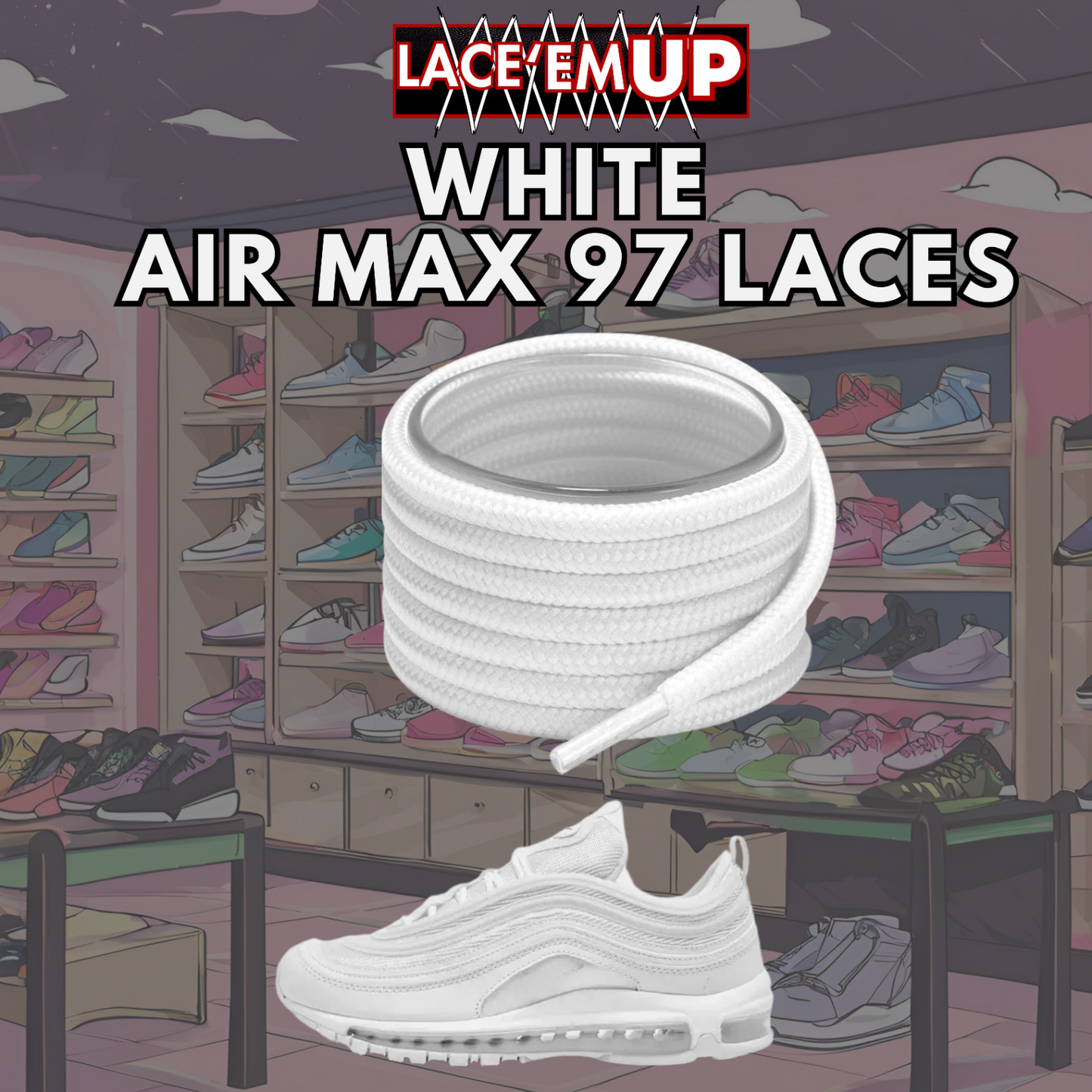 Air Max 97 Shoe Laces  Premium Replacement Rope Round Shoe Laces