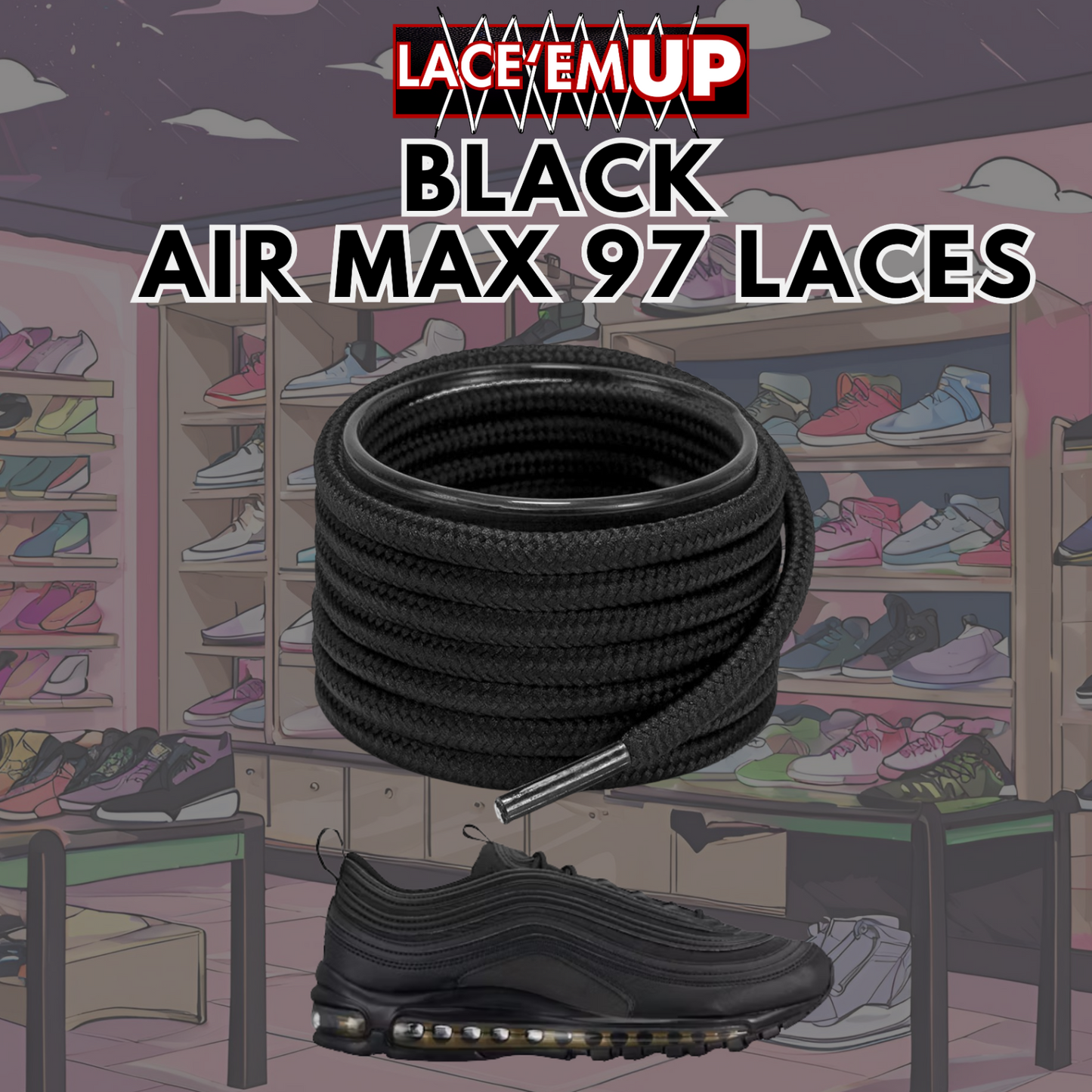 Air Max 97 Shoe Laces  Premium Replacement Rope Round Shoe Laces