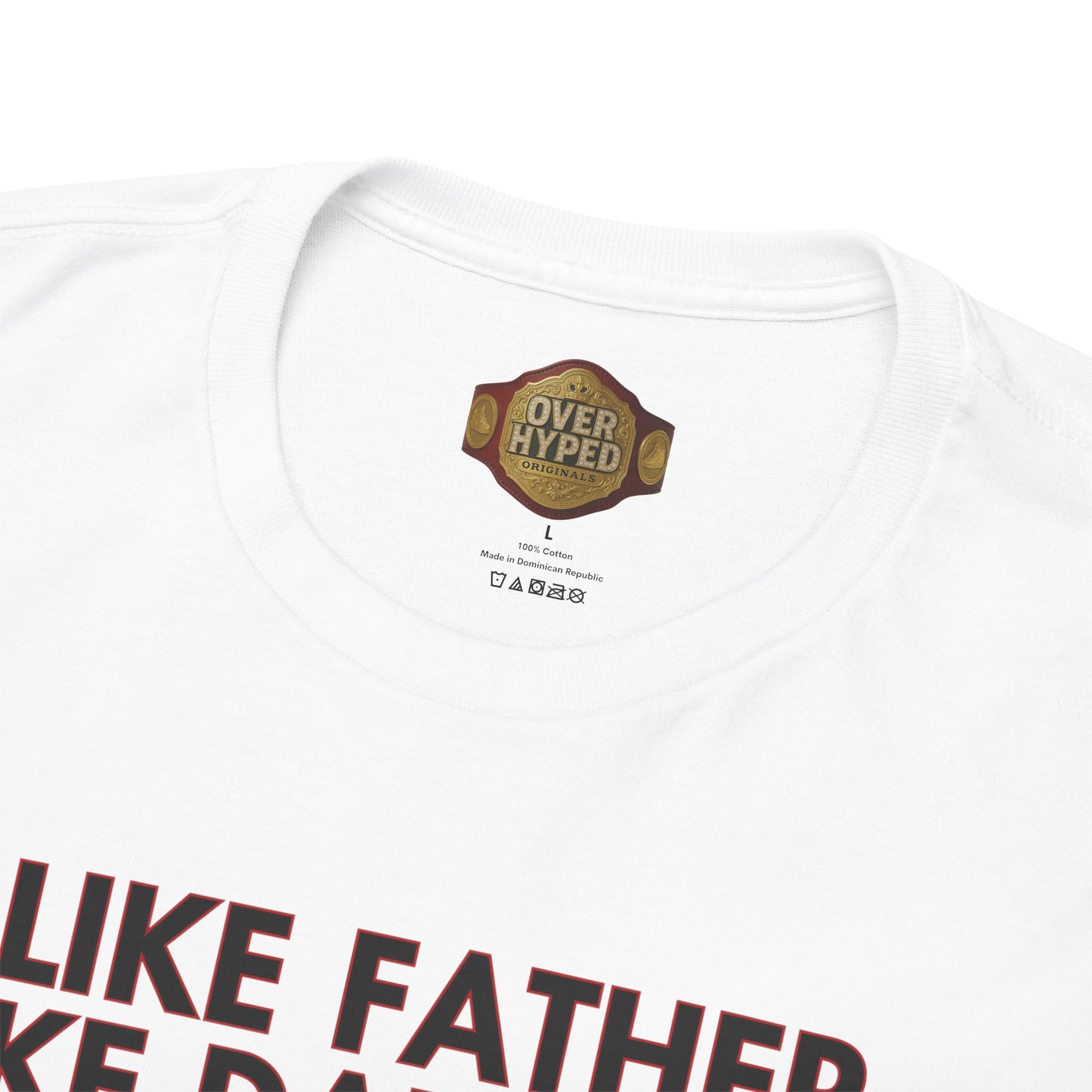 Retro 5 Fire Red "BLACK TONGUE" Shirt- LIKE FATHER LIKE DAUGHTER