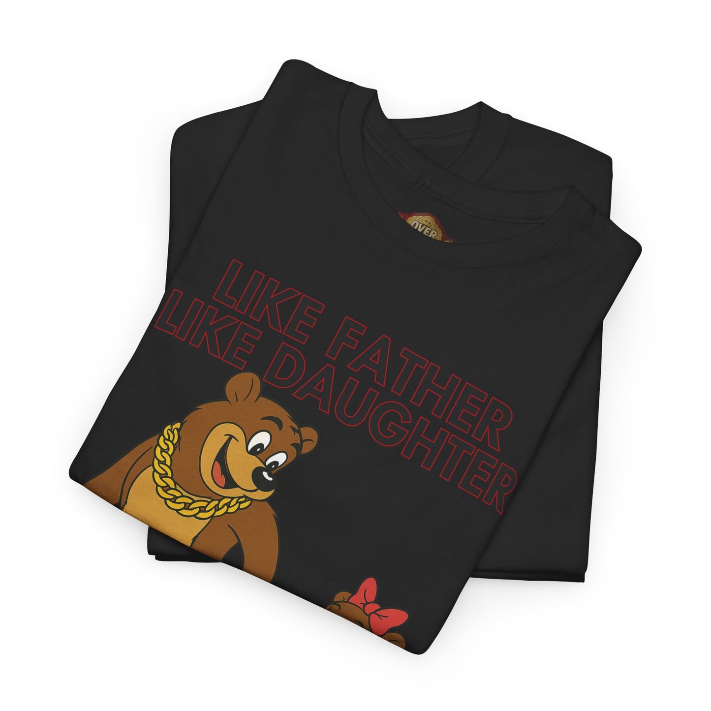 Retro 5 Fire Red "BLACK TONGUE" Shirt- LIKE FATHER LIKE DAUGHTER