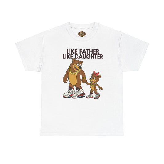 Retro 5 Fire Red "BLACK TONGUE" Shirt- LIKE FATHER LIKE DAUGHTER
