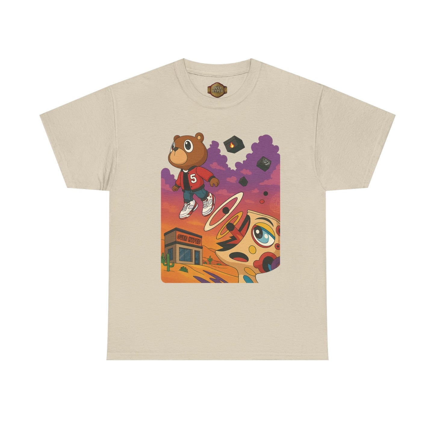 Retro 5 Fire Red "BLACK TONGUE" Shirt- FIRE GRADUATION  AJ FIRE RED