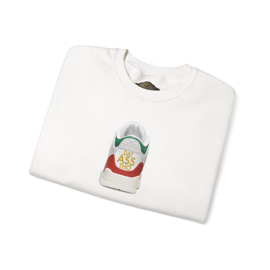 Retro 3 EL VUELO Summit White and Pine Green SweatShirt - DAT ASSSS THOO