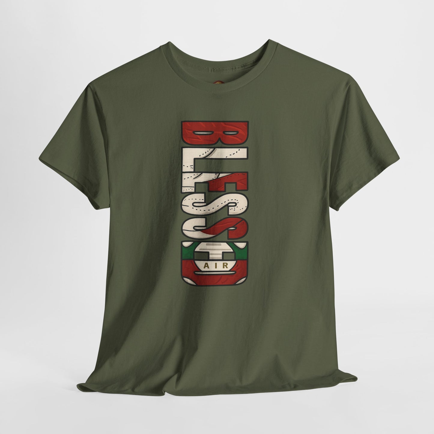 Retro 3 EL VUELO Summit White and Pine Green Shirt - BLESSED