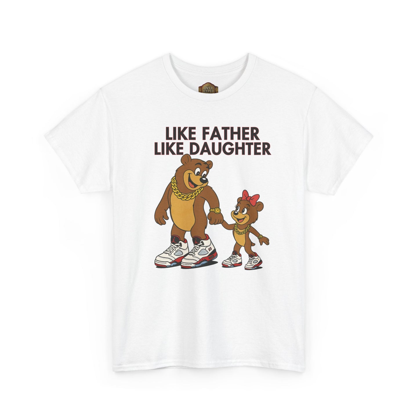 Retro 5 Fire Red "BLACK TONGUE" Shirt- LIKE FATHER LIKE DAUGHTER