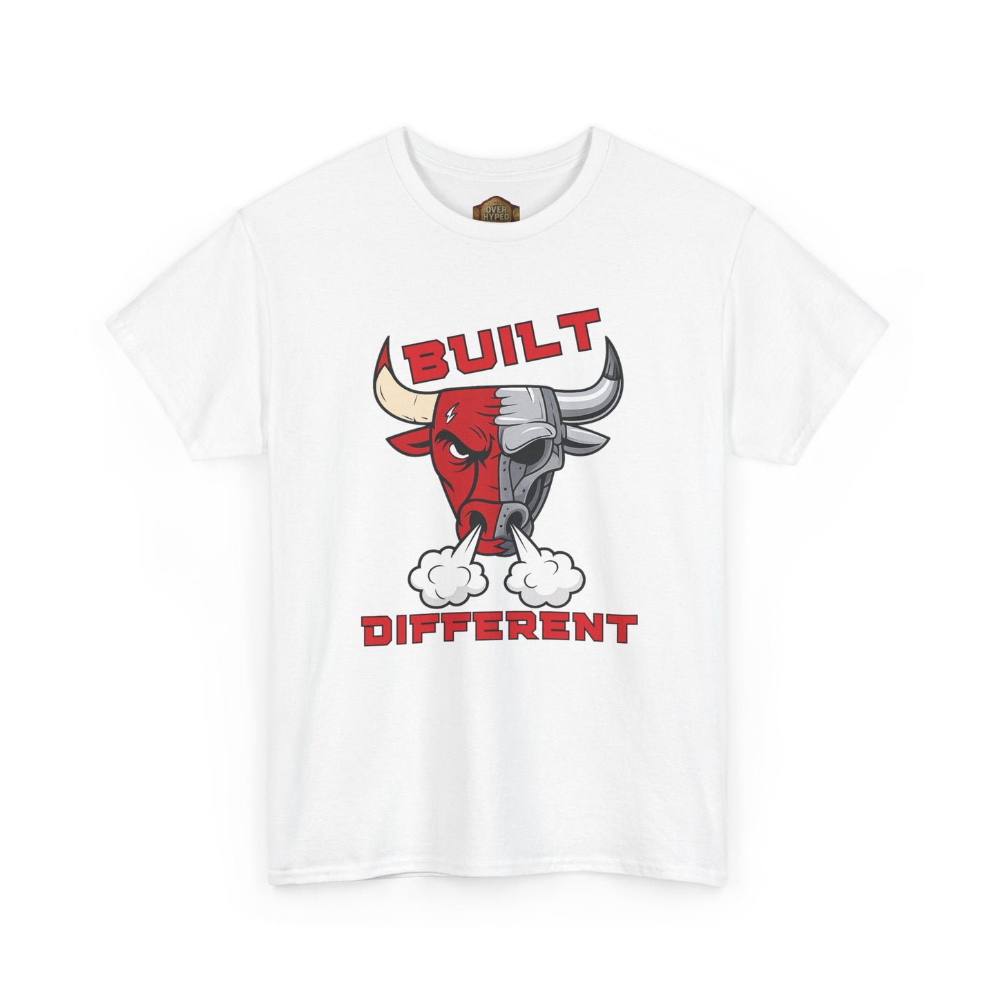 Retro 5 Fire Red "BLACK TONGUE" Shirt--BUILT DIFFERENT