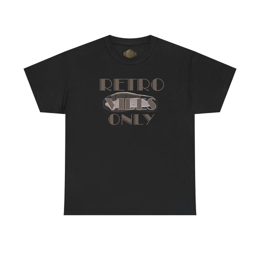 Retro 4 Cave Stone and Black Shirt- Retro Vibes Only