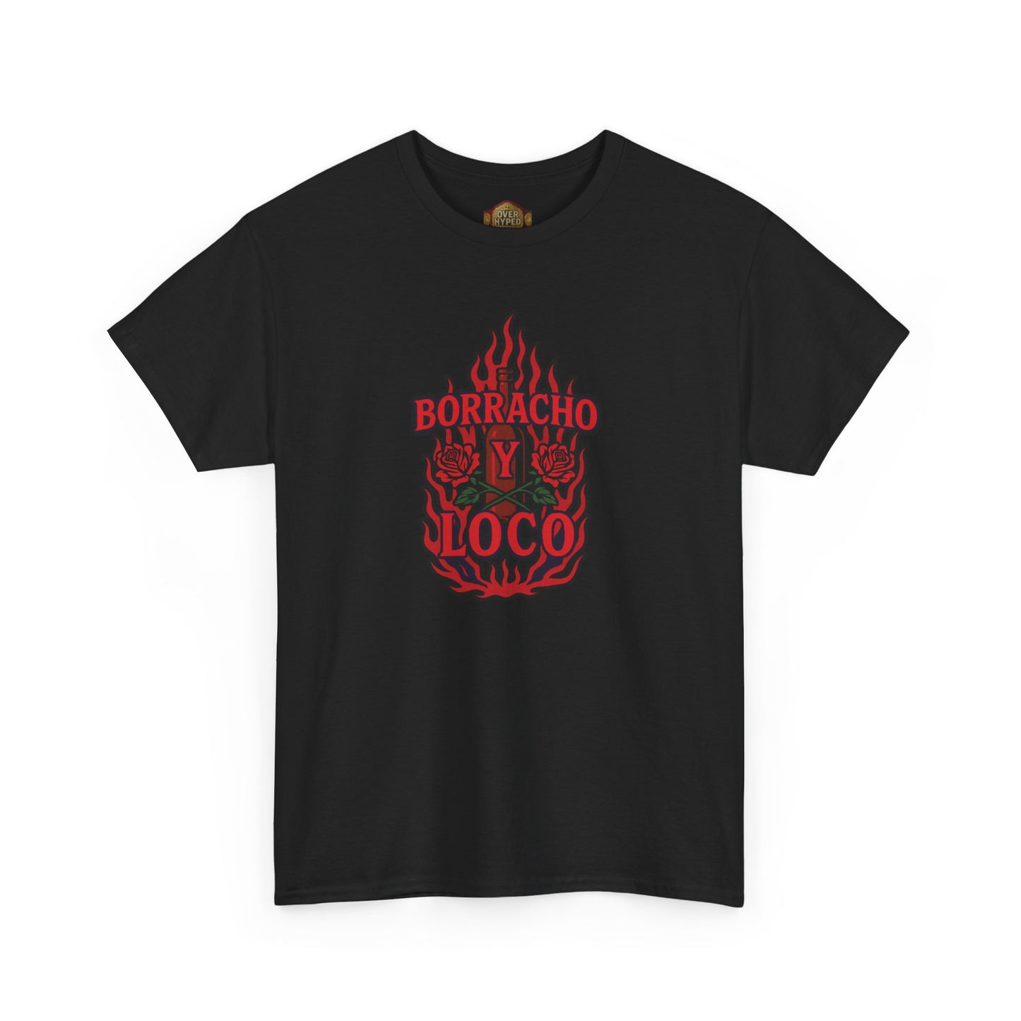 Retro 5 Fire Red "BLACK TONGUE" Shirt- - BORRACHO Y LOCO   AJ FIRE RED