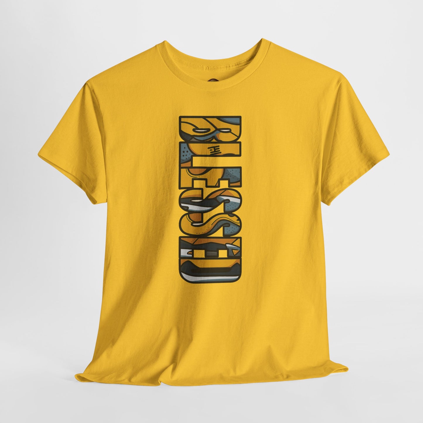 Retro 5 "TOKYO" Varsity Maize and Wolf Grey Shirt- BLESSED
