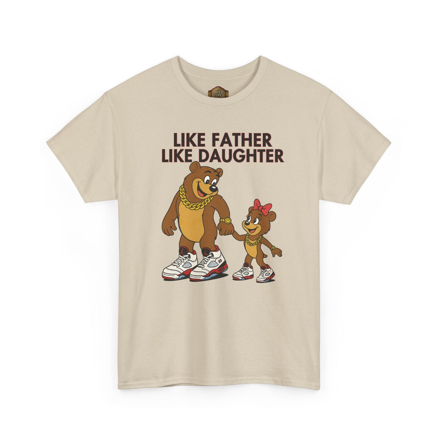 Retro 5 Fire Red "BLACK TONGUE" Shirt- LIKE FATHER LIKE DAUGHTER