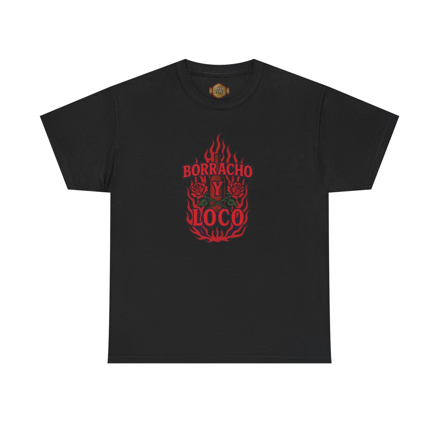 Retro 5 Fire Red "BLACK TONGUE" Shirt- - BORRACHO Y LOCO   AJ FIRE RED