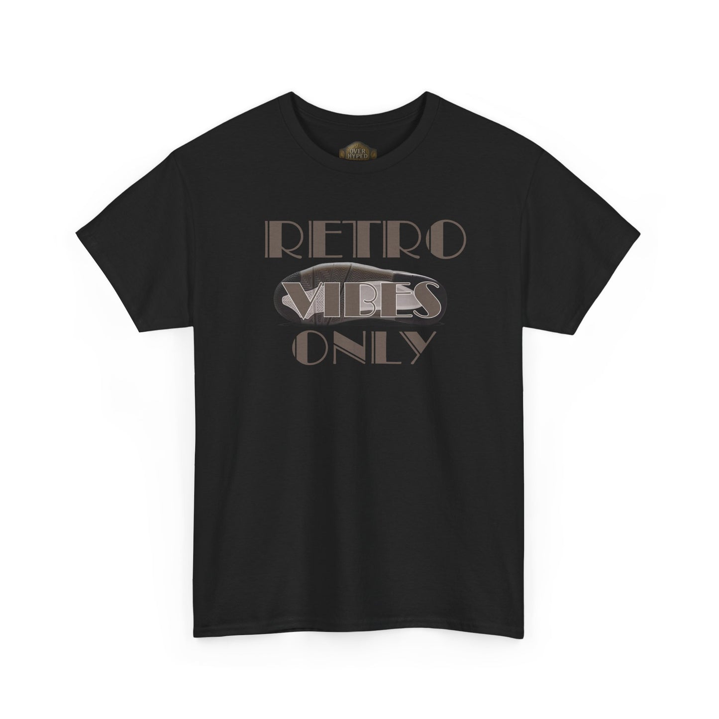 Retro 4 Cave Stone and Black Shirt- Retro Vibes Only