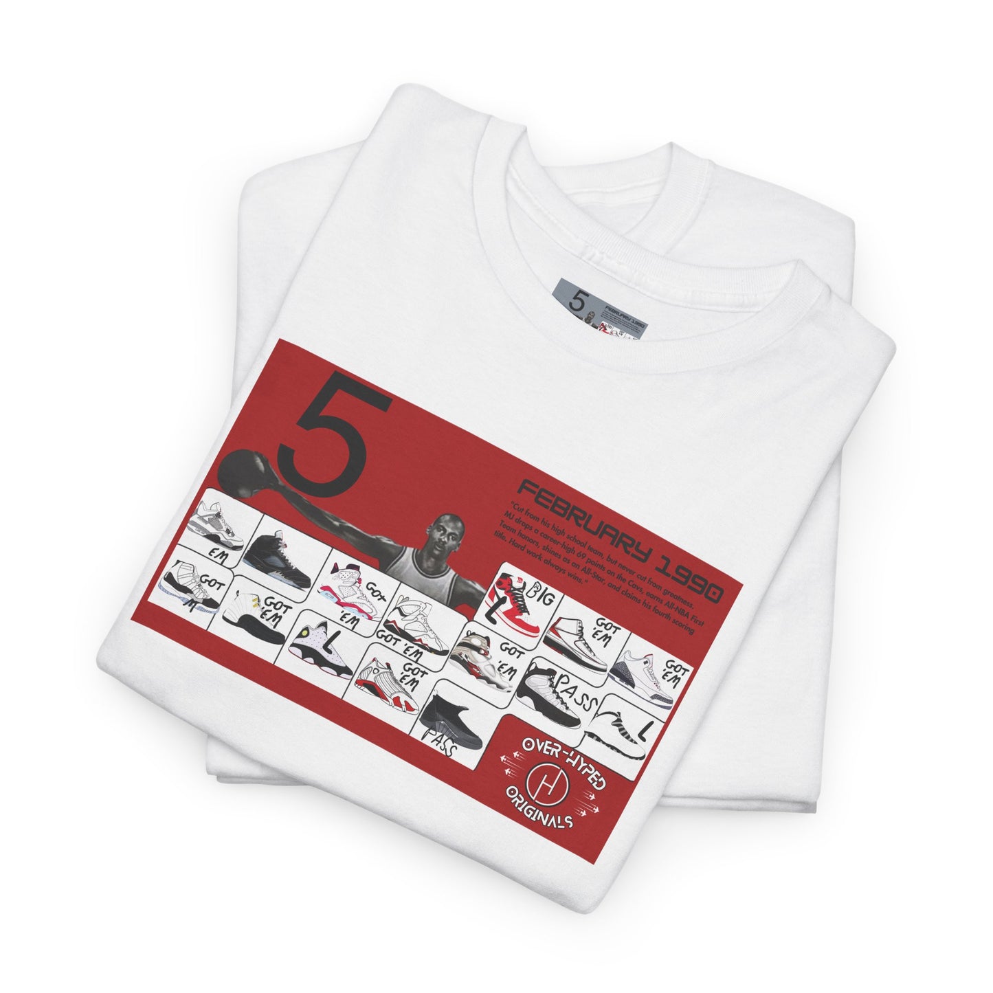 Retro 5 Black Metallic My Retro Card (Red) Shirt