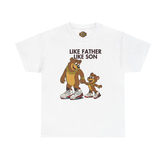 Retro 5 Fire Red "BLACK TONGUE" Shirt- LIKE FATHER LIKE SON