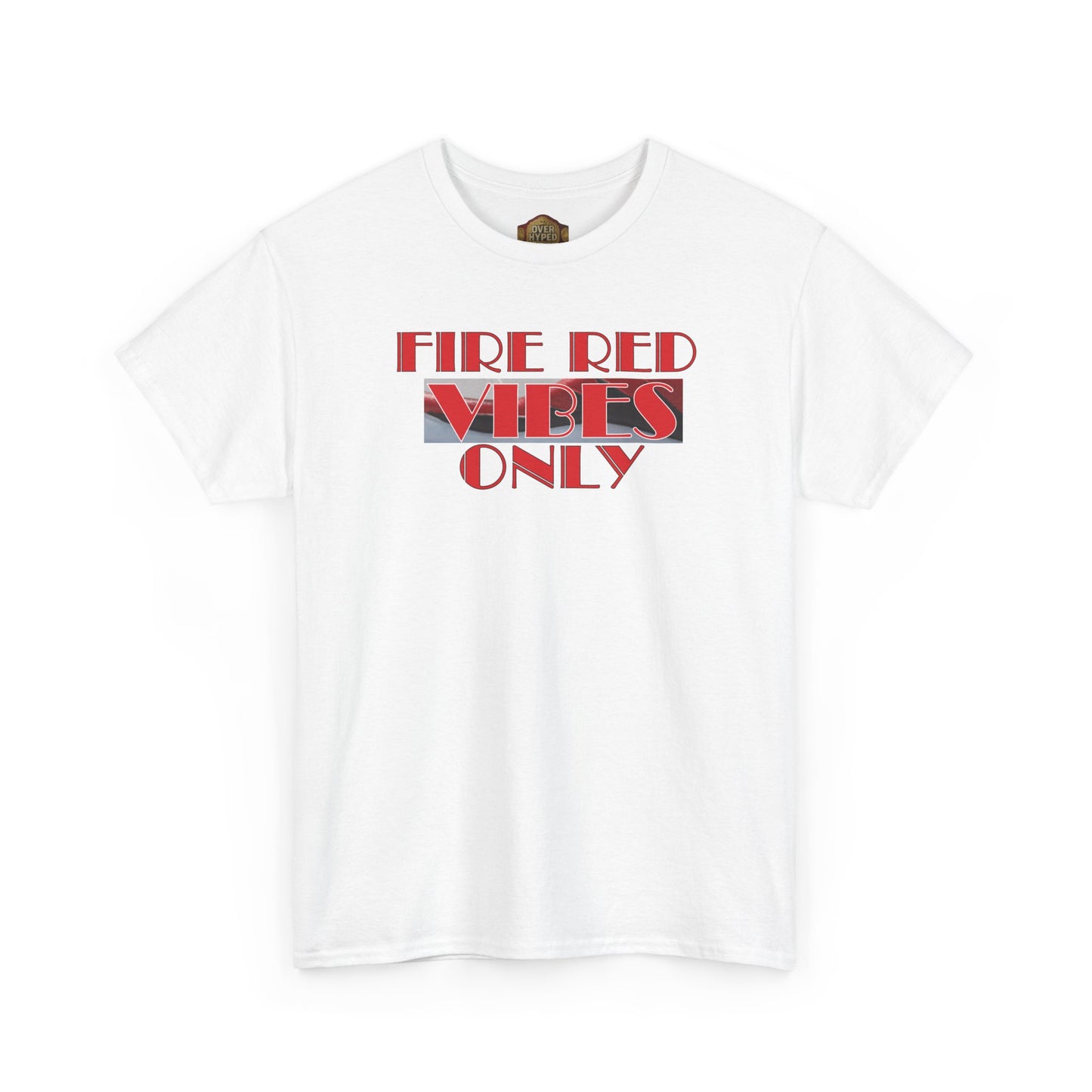 Retro 5 Fire Red "BLACK TONGUE" Shirt- FIRE RED VIBES ONLY  AJ FIRE RED