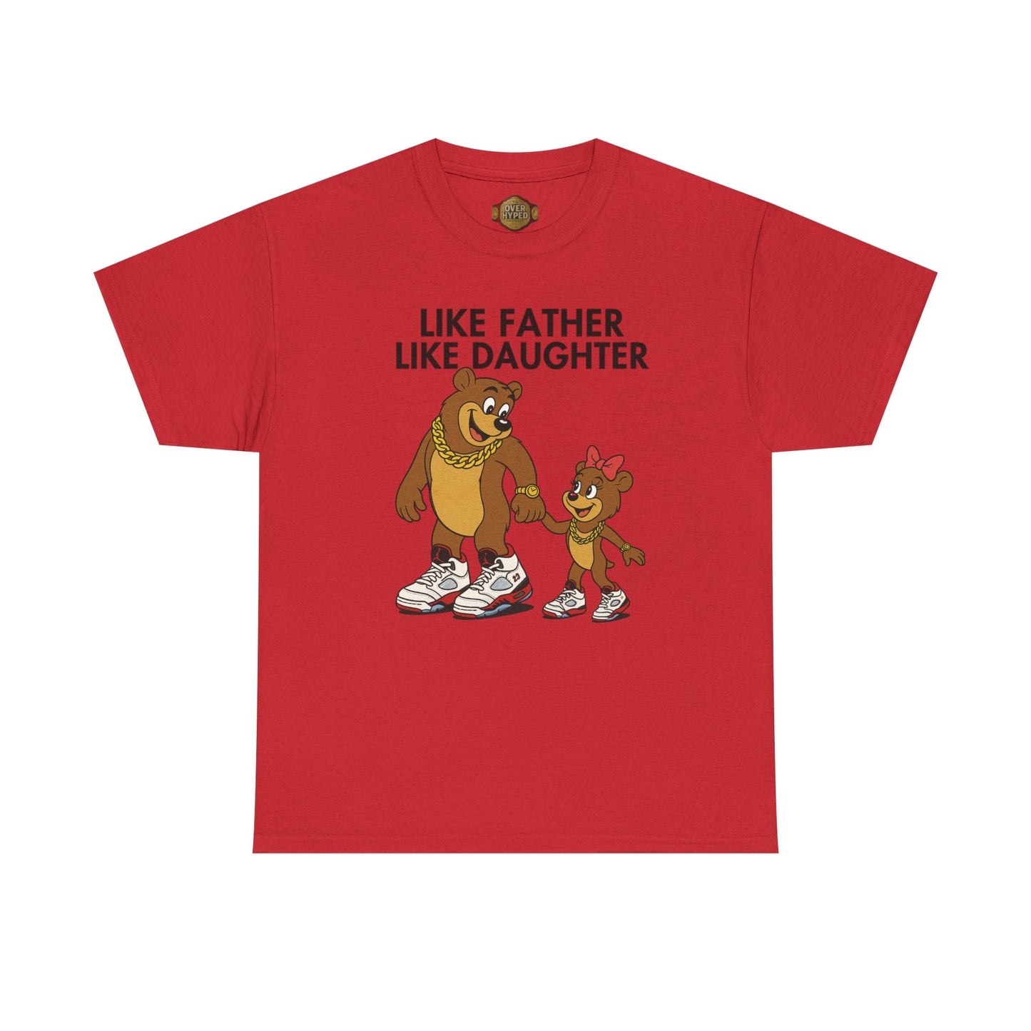 Retro 5 Fire Red "BLACK TONGUE" Shirt- LIKE FATHER LIKE DAUGHTER