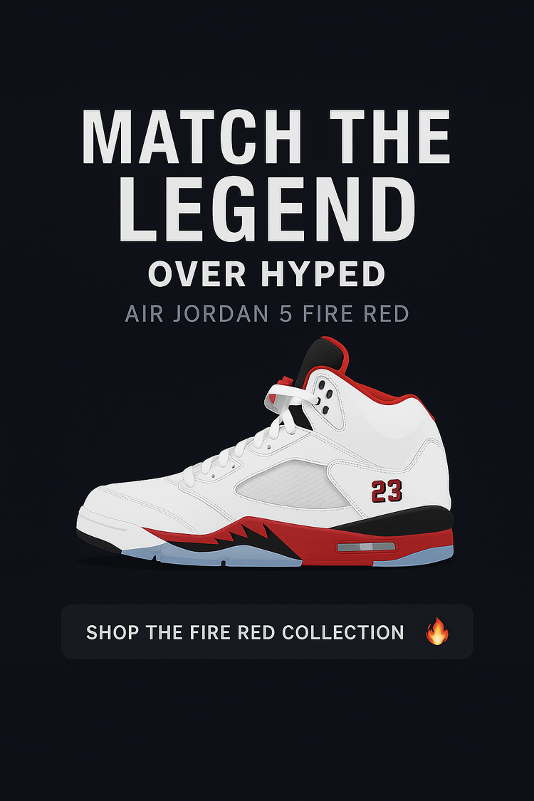 Retro 5 Fire Red "BLACK TONGUE"