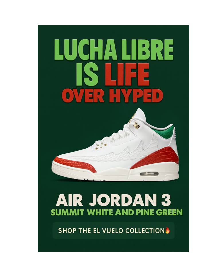 Retro 3 EL VUELO Summit White and Pine Green