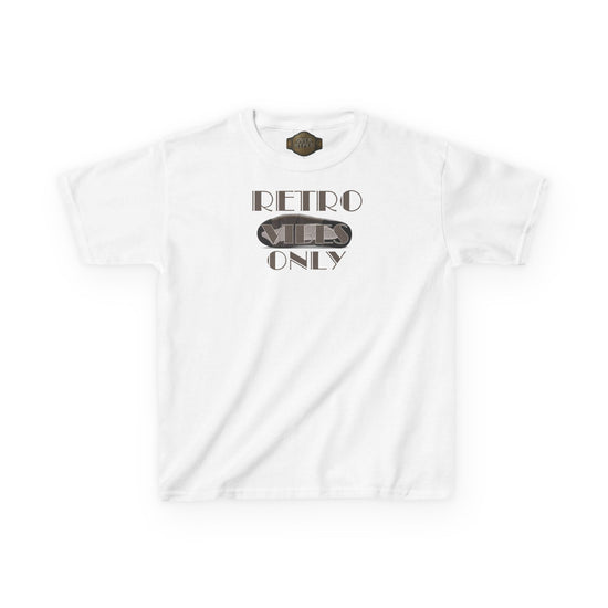 Kids Shirt To Match Retro 4 Cave Stone and Black- RETRO VIBES ONLY
