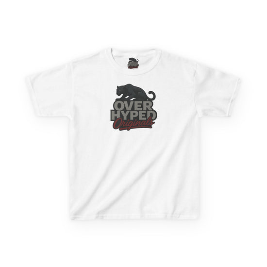 Kids Shirt To Match Retro 4 Black Cat -OVER HYPED LOGO