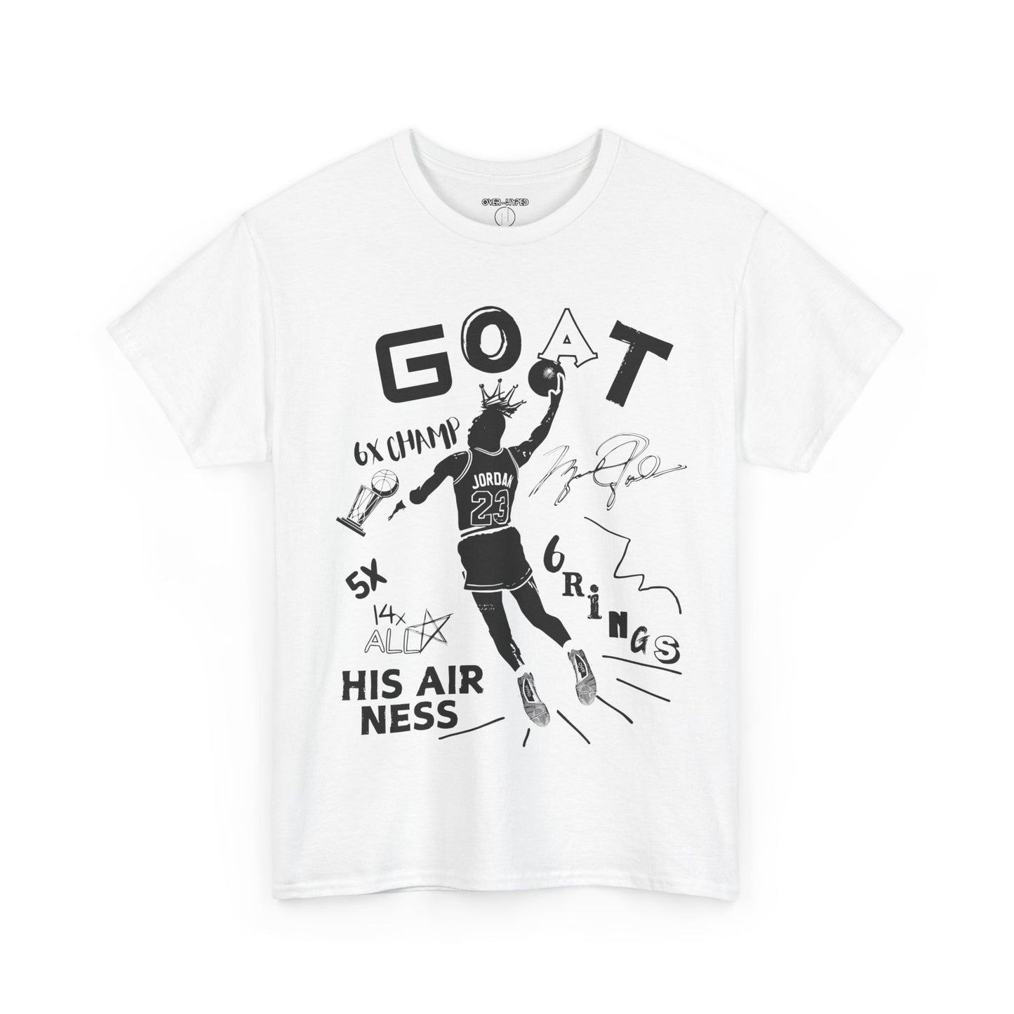 Retro 4 White Thunder G.O.A.T Shirt- Black Print