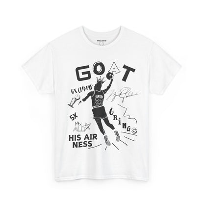 Retro 4 White Thunder G.O.A.T Shirt- Black Print