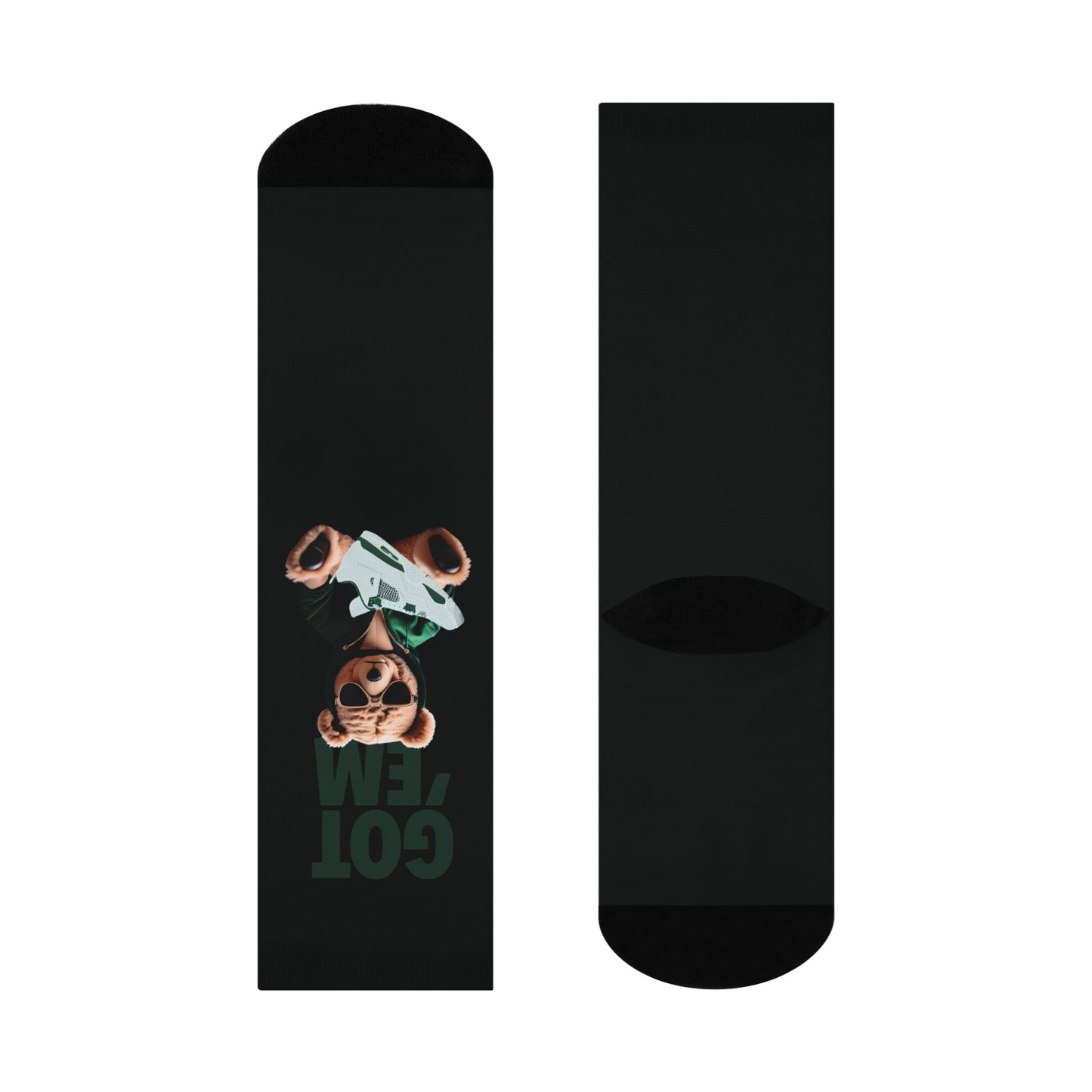 Retro 4 Oxidized Green Got Em Bear Socks