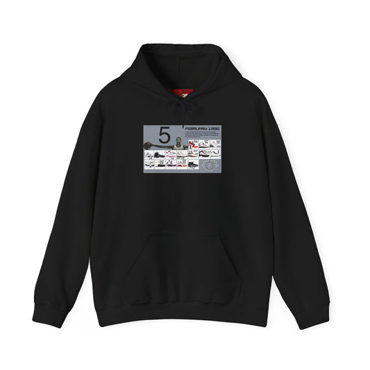 Retro 5 Black Metallic My Retro Card (Grey) Hoodie