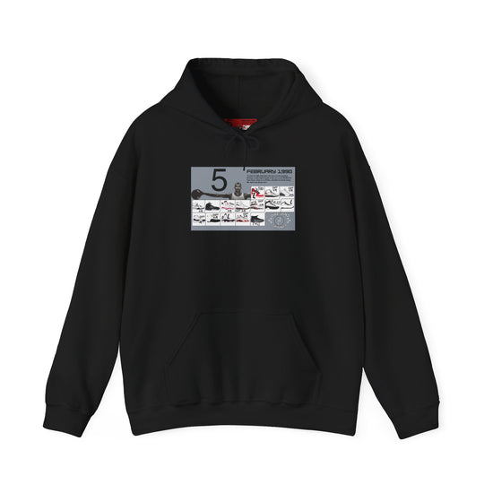 Retro 5 Black Metallic My Retro Card (Grey) Hoodie