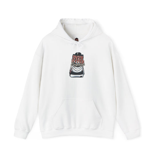 Hoodie To Match Retro 8 Bugs White and True- Over Hyped Logo
