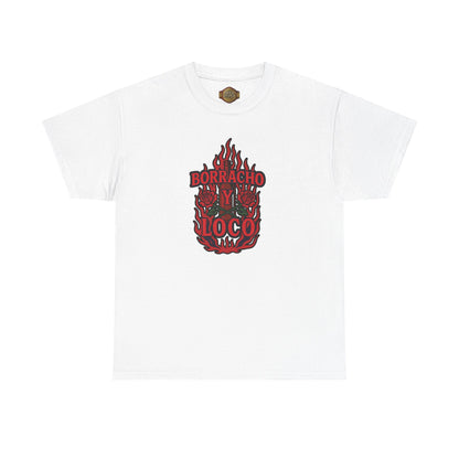 Retro 5 Fire Red "BLACK TONGUE" Shirt- - BORRACHO Y LOCO   AJ FIRE RED