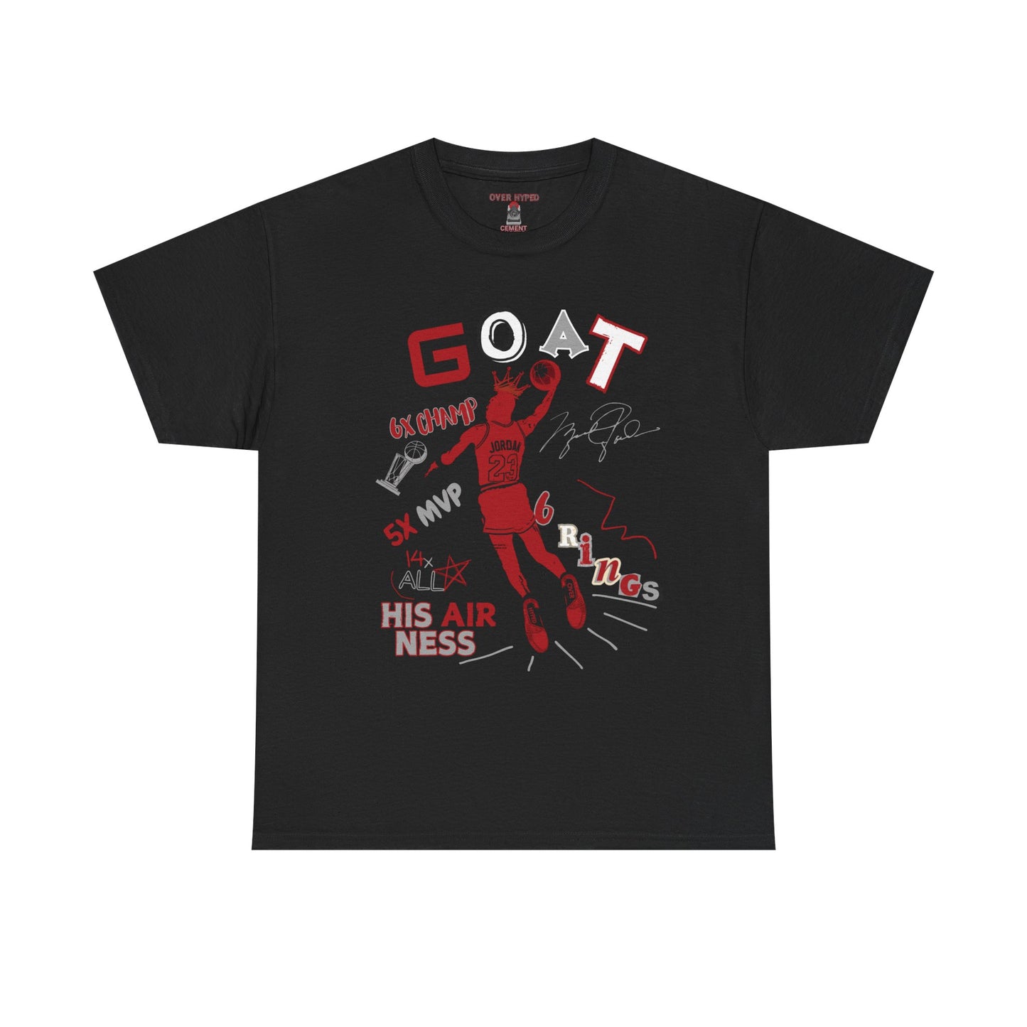Retro 3 Black Cement/ White Cement  G.O.A.T. Shirt