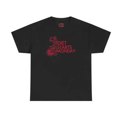Retro 12 Flu Game  Diet Starts Monday Tee - by Over-Hyped