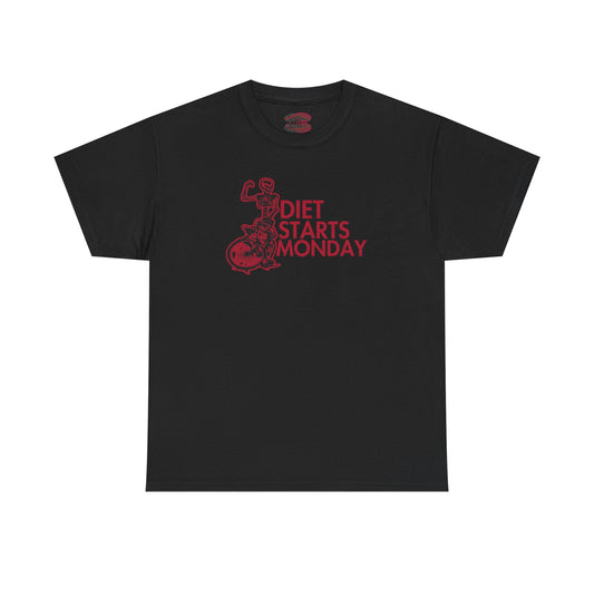 Retro 12 Flu Game  Diet Starts Monday Tee - by Over-Hyped