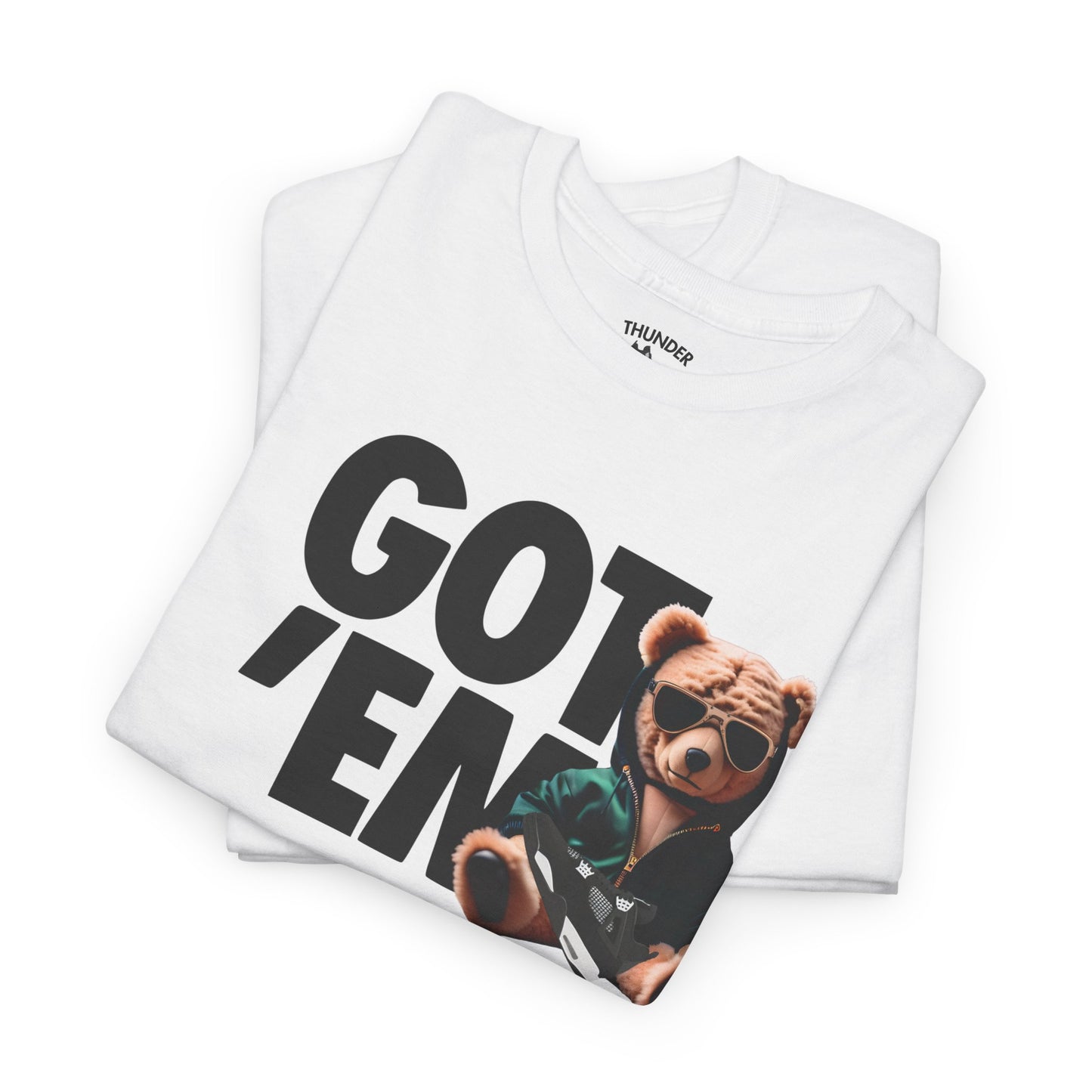 Retro 4 White Thunder Got EM Bear Shirt
