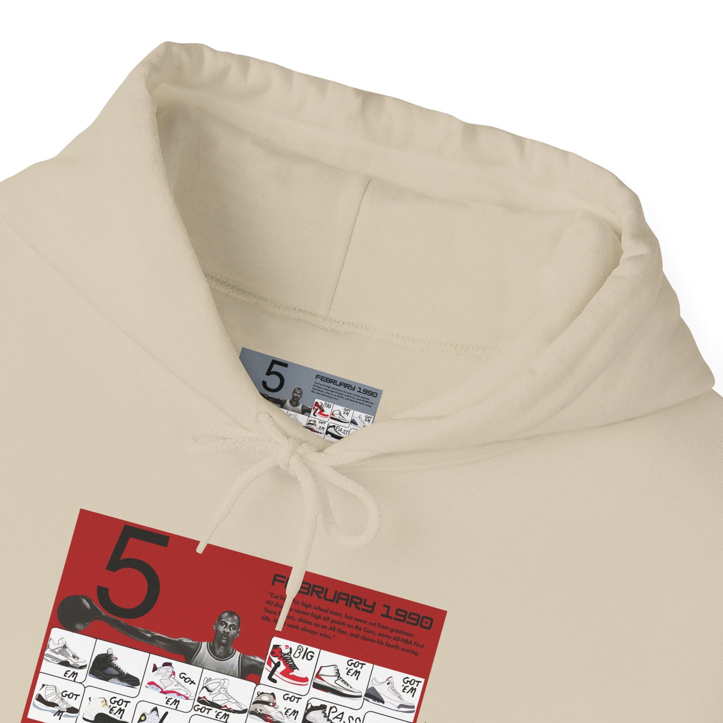 Retro 5 Black Metallic My Retro Card (Red) Hoodie