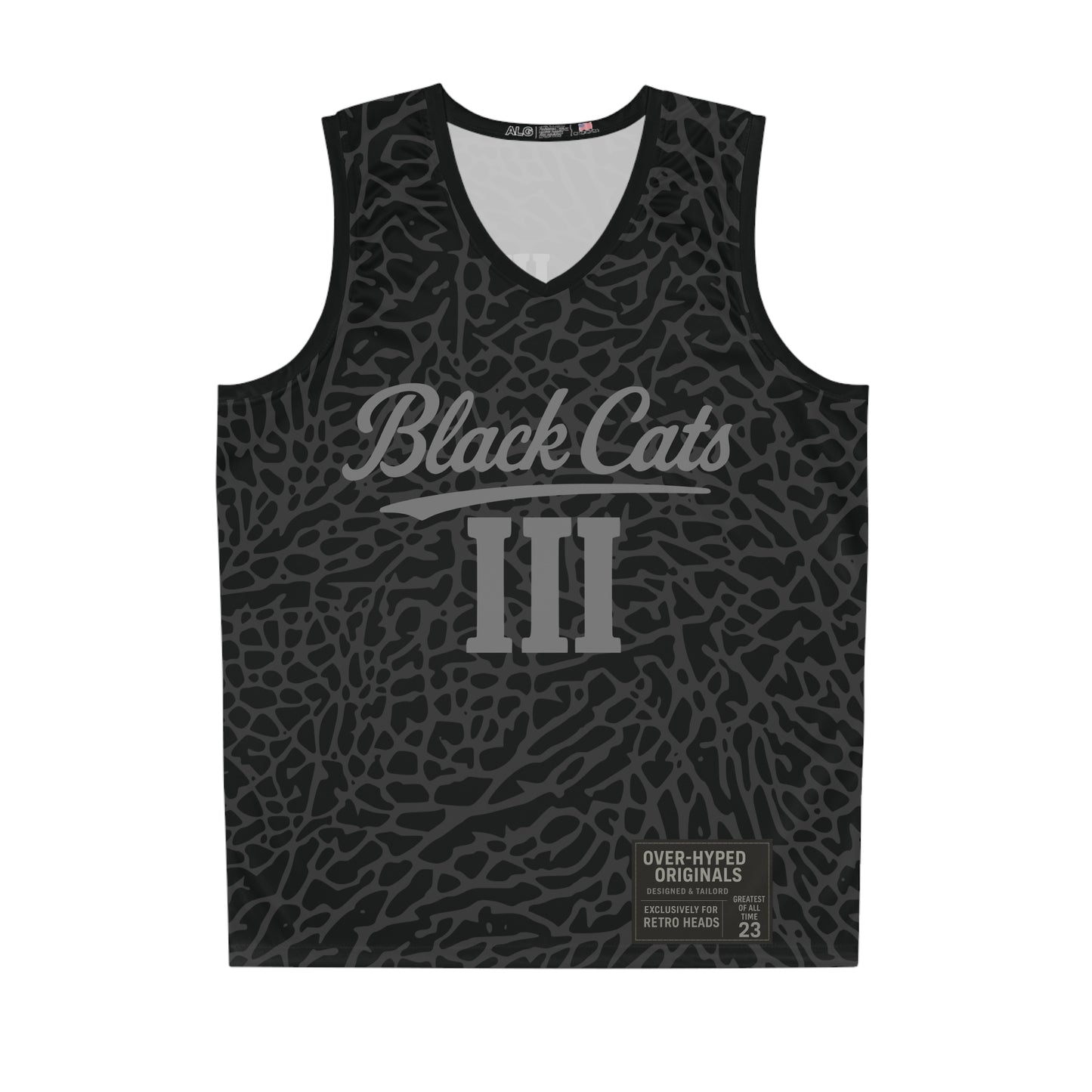 Retro 3 Black Cats GOAT Basketball Jersey