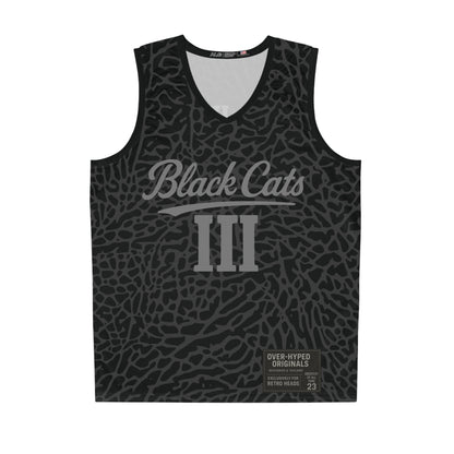 Retro 3 Black Cats GOAT Basketball Jersey