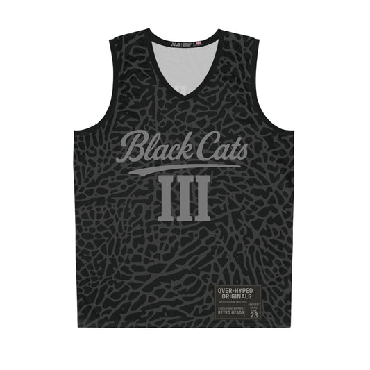 Retro 3 Black Cats GOAT Basketball Jersey