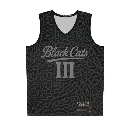 Retro 3 Black Cats GOAT Basketball Jersey